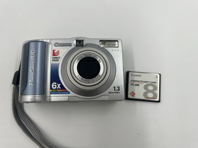 Canon Digital Camera PowerShot A10 1.3MP Silver Tested works! Pc1009