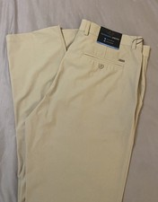 NWT Greg Norman Men's Khaki Stretch Performance Pants 36 x 32 Moisture Wick