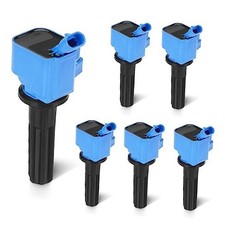 Set of 6 Ignition Coil Pack Compatible with Buick Rainier, Chevy 6PCS Blue