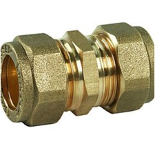 15MM 22MM 28M COMPRESSION COUPLING FITTINGS PLUMBING COPPER PIPE UK