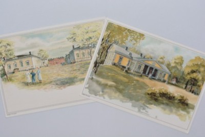 LOT (2) Kimmo Palikko Art Postcards Espoo Manor; School Building in Finland