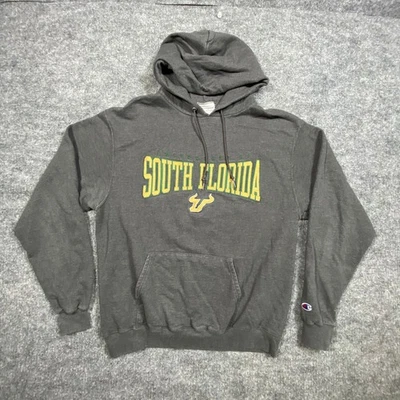 Champion University of South Florida USF Bulls Hoodie Gray Mens Large - Image 1 of 4