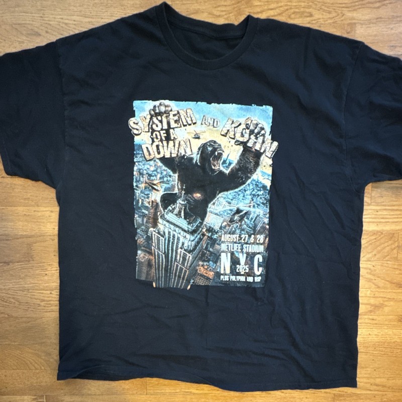 System of a Down & Korn NYC MetLife Stadium Aug 27-28 2025 2XL T-Shirt bootleg