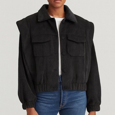 Maria Vittoria Paolillo Grey Corduroy Jacket 40 (4 US)