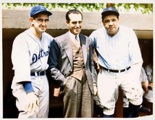 Mickey Cochrane & Babe Ruth  Colorized 8x10 Print-FREE SHIPPING