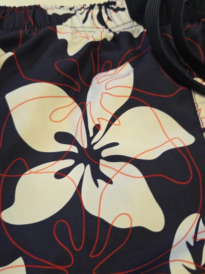 Breakwater Men’s Swim Trunks L Navy Floral Hibiscus Board Shorts Mesh Lined - Image 2 of 4