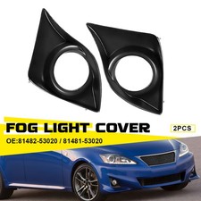 Set-2PCS Black Fog Light Bezel Lamp Covers Replacement for Lexus IS250 2011-2013