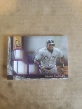 2022 TOPPS TRIBUTE FRANK THOMAS TRIPLE JERSEY RELIC PURPLE  /50 WHITE SOX !!!