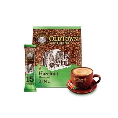 Old Town Instant Hazelnut White Coffee Drink 3 in 1 (35 grams x 15 sticks)