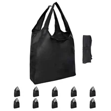 10 Pack Durable Folding Large Kitchen Reusable Shopping Bags With Handles Bulk R