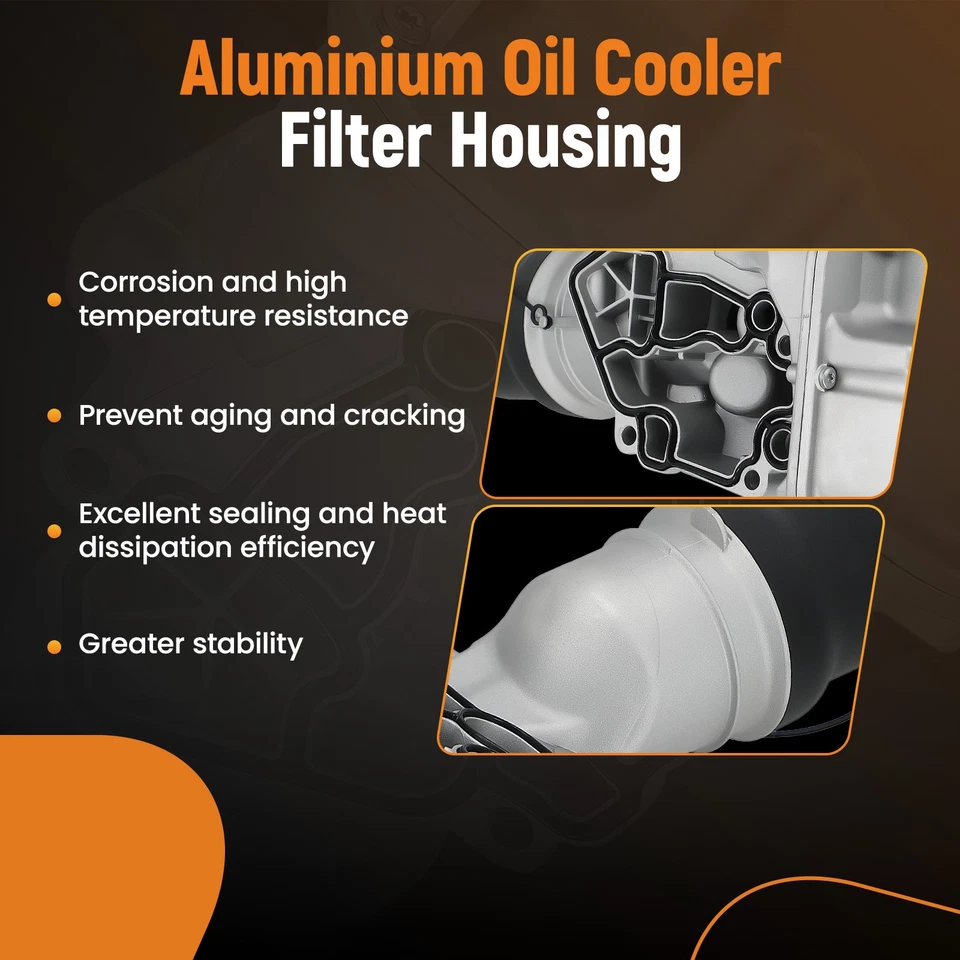 Carcasa de filtro enfriador de aceite para VW Volkswagen Jetta Passat Golf 2,0 L 2004-2013 Foto 3 de 4