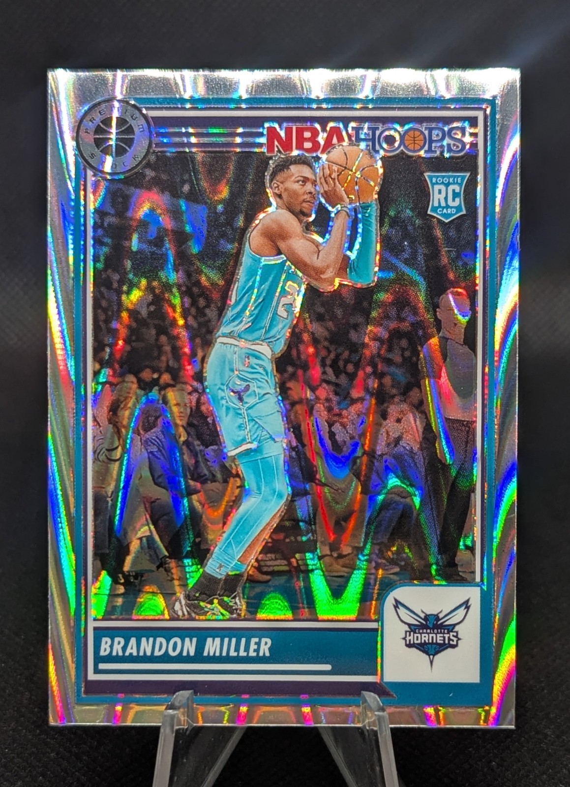 2023-24 Panini NBA Hoops Premium Stock - Brandon Miller #245 Seismic Prizm (RC)