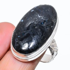 Sunstone Gemstone Handmade 925 Sterling Silver Jewelry Ring Size 8.5 g577