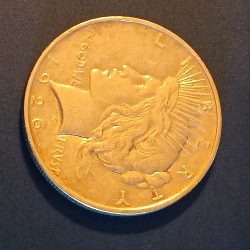 1926 d peace silver dollar X-FINE details