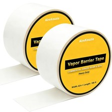 Crawl Space Vapor Barrier Tape - 4" x 180' Moisture Seal for Insulation