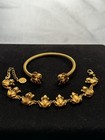 Adorable Vintage Set of 2 Frog Themed Bracelets - Cuff and Tennis Bracelets