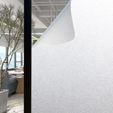 Frosted Privacy Opaque Window Film Self-adhesive White Pure Glass Sticker Tint⇓