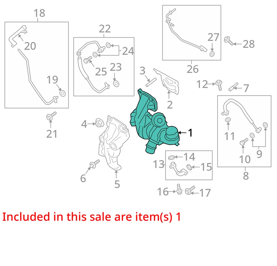 Lincoln MKC 2017 turbocompresor turbo cargador supercargador supercargador H2XHW Foto 3 de 4