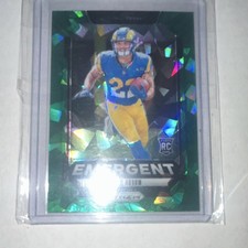 Panini Prizm 2024 Emergent Blake Corum Green Ice #10 Los Angeles Rams Football