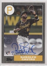 2022 Series 2 1987 Topps Baseball Black /199 Rodolfo Castro #87BA-RCA Auto 2a9