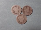 A Lot of 3 silver Barber dimes 1902 04 05 About Good  Cond set RGR 668