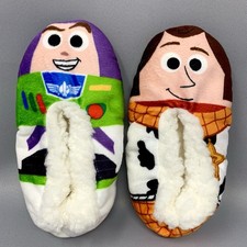 Disney Toy Story Slipper Socks Buzz Lightyear Woody 4T-5T No Slip