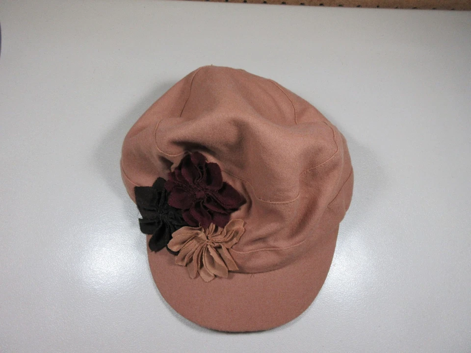 Gorra elástica SCALA PRONTO para mujer camel flores en relieve OS NUEVA CON ETIQUETAS Foto 2 de 4