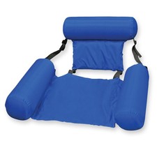 Poolmaster Blue Inflatable Water Chair Swimming Pool Float Lounge Seat New
