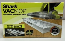 Shark Vacmop Disposable Hard Floor Pads, Complete Clean All In One  - Pack Of 10