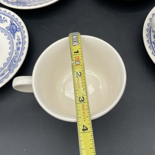 Tazza da tè e piattino vintage Royal China Regal Hampshire blu floreale - set di 4 - Foto 3 di 9