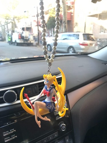 Cute Anime Girl Sailor Moon Usagi Tsukino Car Accessory Rearview Mirror Pendant - Picture 2 of 10