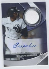 2022 Bowman Platinum YOELQUI CESPEDES  65/99 PLATINUM PIECES Signed RELIC Card