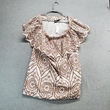 New York & Company Women Dress XL White Embroidered Eyelet Off The Shoulder NWT