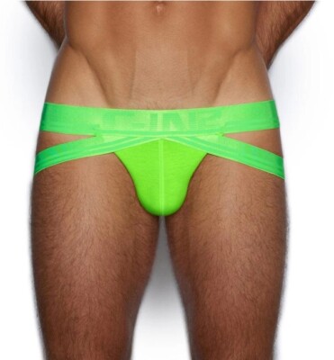 C-IN2 Neon Green Super Bright Low Rise Jockstrap Jock Small S