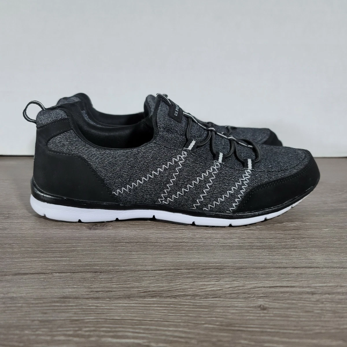 U.S Polo Assn. Black Synthetic Comfort Insole Lace Up Shoes Women s Size 7