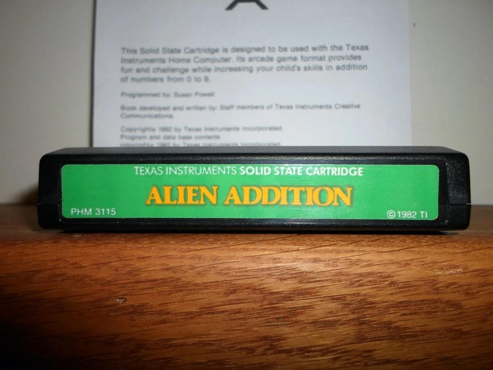 Tested ! Alien Addition Texas Instruments TI/99/4A Computer w/ Reprinted Manual - Image 2 of 4