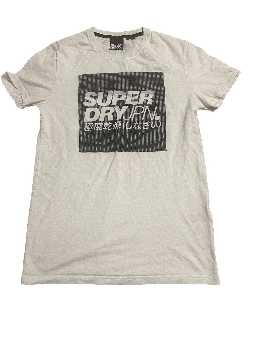 SuperDry White Tshirt Mens Size S Small Sportswear Designer Super