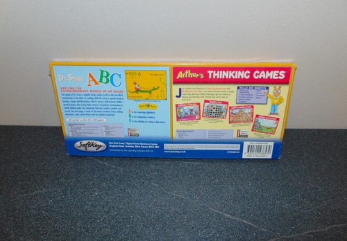 Dr Seuss ABC & Arthur's Thinking Games Double Pack *Sealed* New-Unused 2000 - Picture 6 of 6