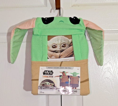 Toalla con capucha Baby Yoda Beach Cubrimiento Niño Orejas Mandalorianas Disney Star Wars - Imagen 1 de 2