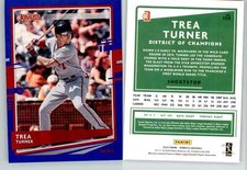 Trea Turner 2020 Donruss Blue Holo Variation #108 Nationals