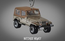 Jeep Wrangler Sahara Soft Top 1993 ornamento personalizzato 1/64 XJ YJ sabbia beige marrone