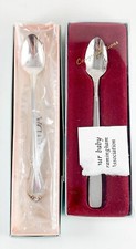 NOS ONEIDA BABY SPOON Lot of 2 Spoons Silverplate Stainless Long Handle Spoons