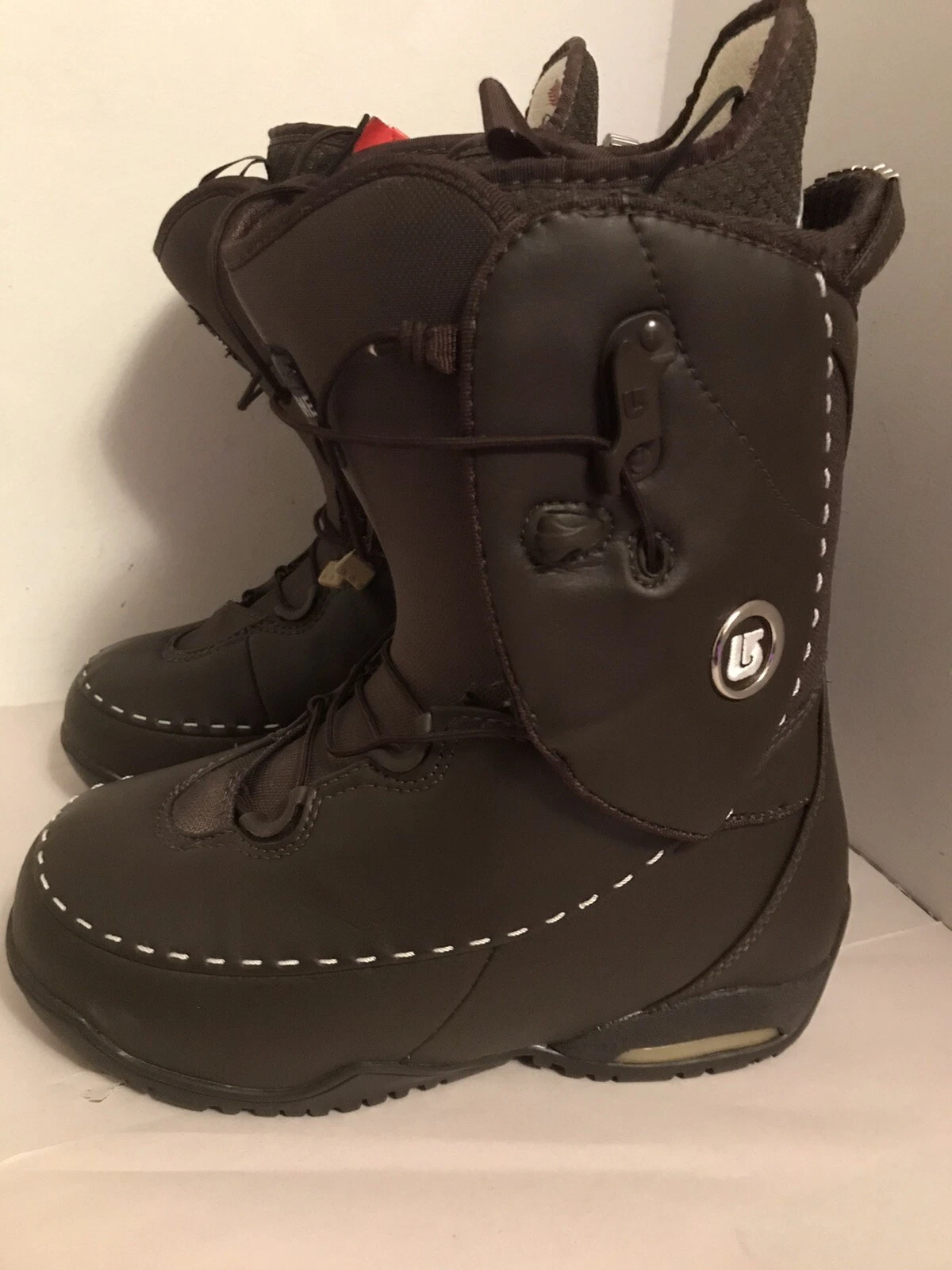 Bottes de snowboard femme Burton Supreme en cuir marron nylon taille 6 US 36,5 UE NEUVES