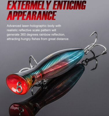 Noeby Popper Fishing Lures Topwater Floating Wobbler 12cm/16cm/20cm Saltwater