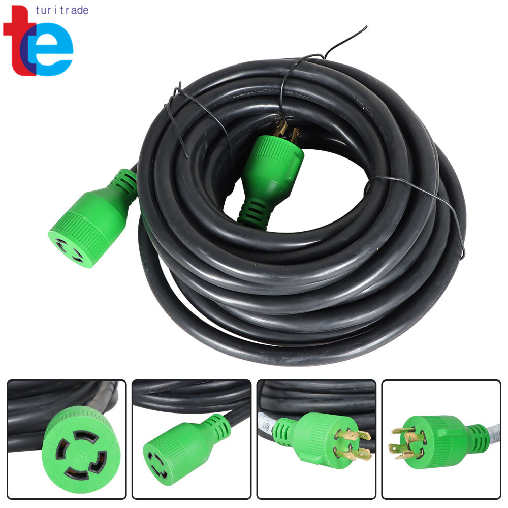 Generator Extension Cord 100 Ft 4 Prong Power Cable 10 4 30 Amp Adapter Plug