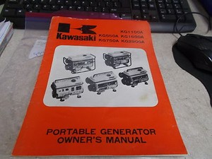OEM Kawasaki Portable Generator Owner Manual(Pg1-16) KG550A KG750A 99920-2001-03 | eBay