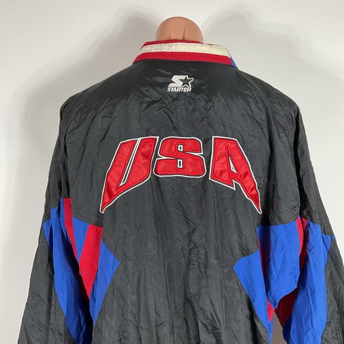 VINTAGE 1996 ATLANTA OLYMPICS STARTER JACKET Windbreaker Pullover XL Anorak - Bild 8 von 11