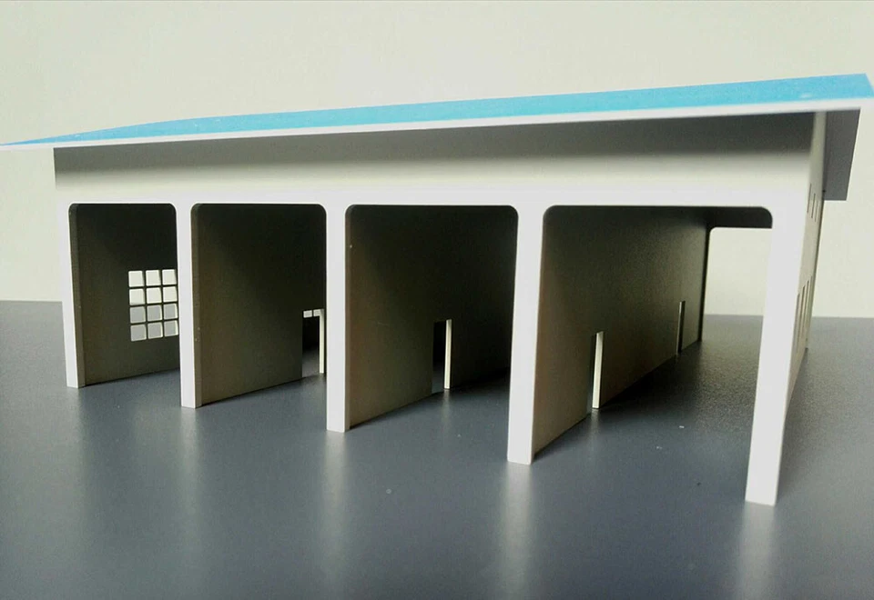 1:87 HO Scale Railway Layout Model For Train Truck Warehouse Locomotive Shed - Image 3 of 4