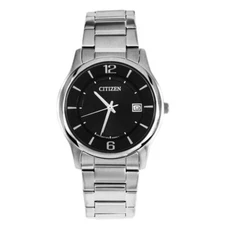 Citizen Men's Classic Black Dial Watch Quartz Mineral Crystal BD0020-54E