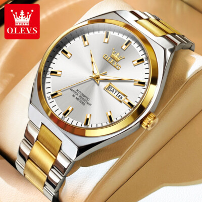 OLEVS Luxury Men's Automatic Mechanical Watch Waterproof Luminous Wristwatch